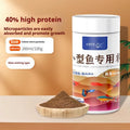 Small fish food granules in a bottle, 0.2mm to 0.6mm, 150ml or 260ml, 60g or 100g
