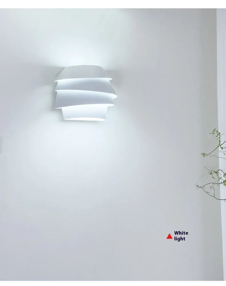 White pine cone inspired modern minimalist wall lamp for bedroom or aisle lighting