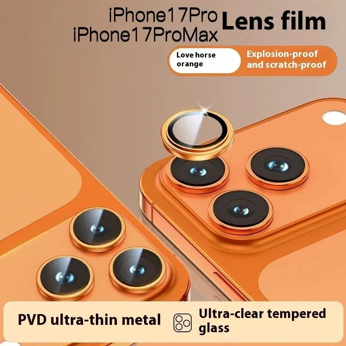 17ProMax Eagle Eye rear camera tempered glass protector in Titanium Black finish