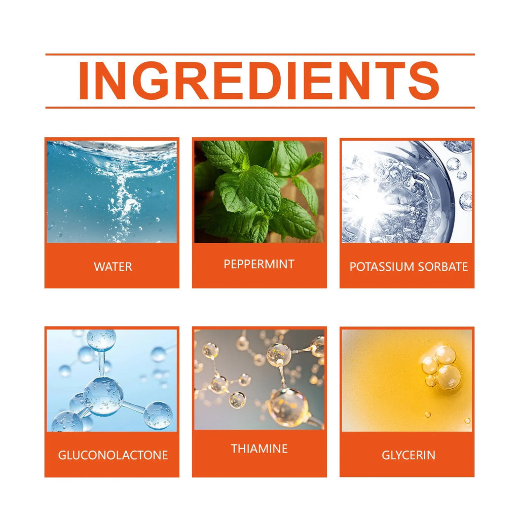 Googeer height increasing body treatment drops 20ml bottle with peppermint and vitamin B1.
