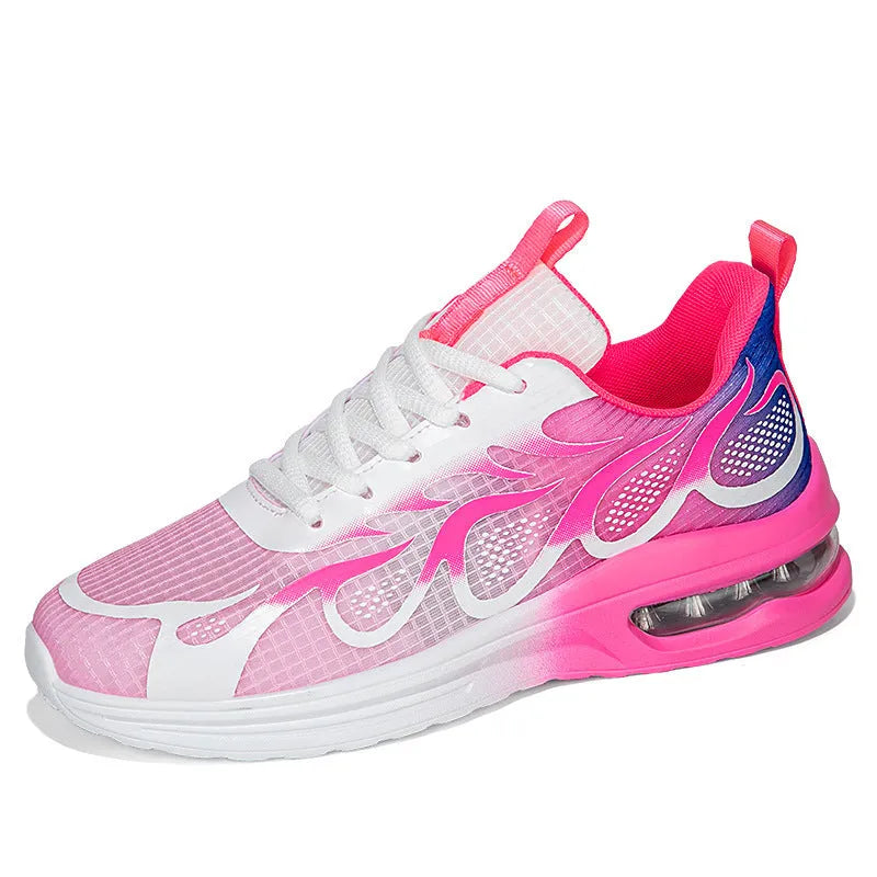 Women's mesh casual sneakers in pink, plum red, or moonlight colour with PU sole