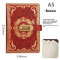 A5 password diary with lock, imitation leather cover, 80gsm wood-free paper, business office notebook