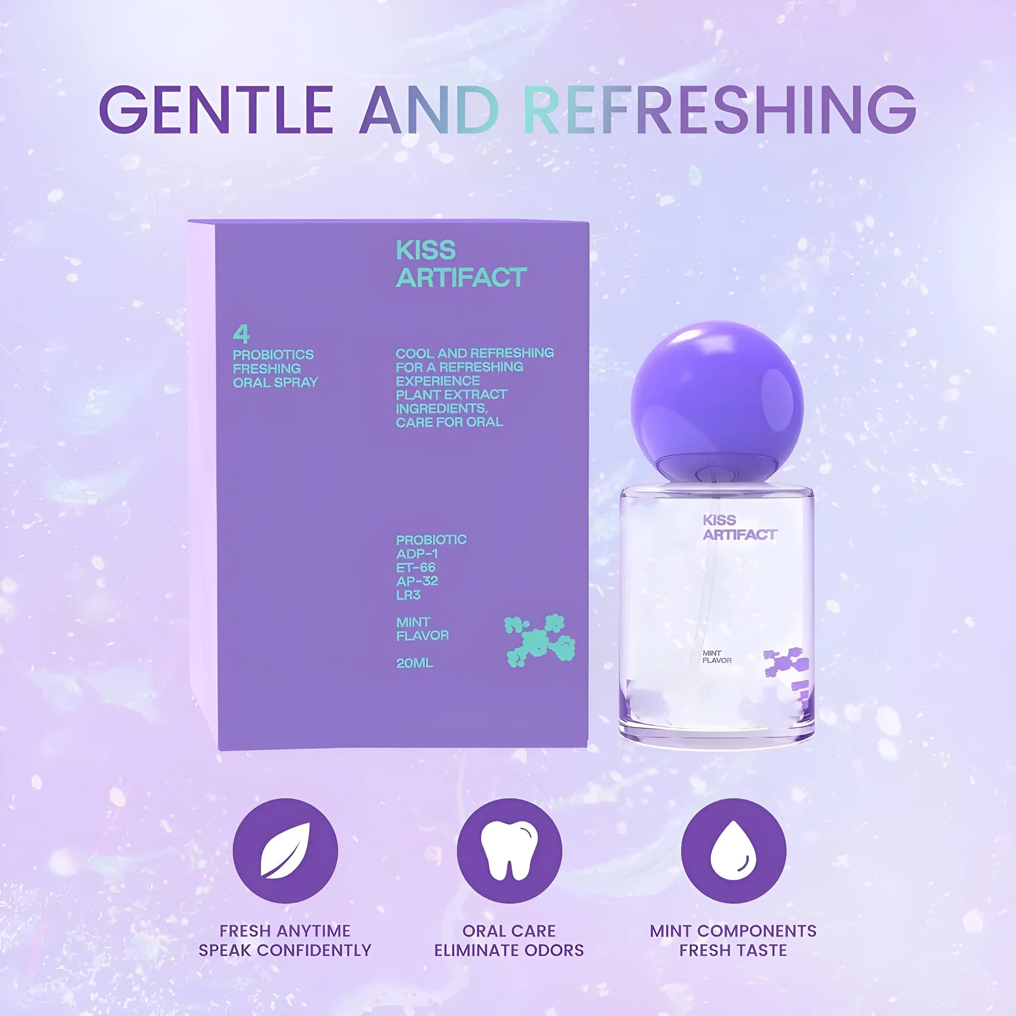 20ml portable probiotic oral spray bottle for hydrating body care