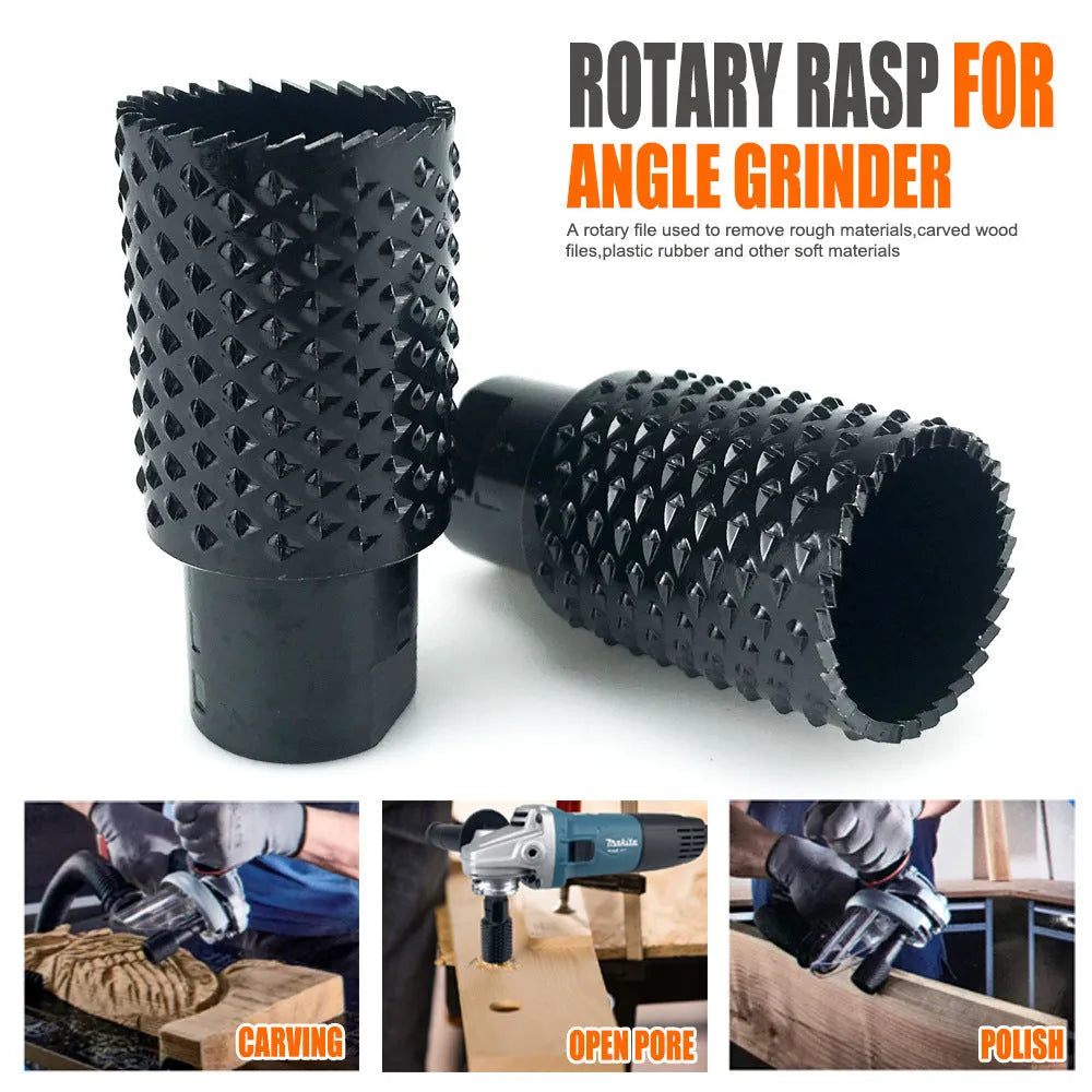 Spherical angle grinder grinding head with M10 and M14 threads for woodworking.