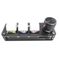 Black mechanical mini keyboard with RGB backlit copy and paste keys measuring 15cm wide