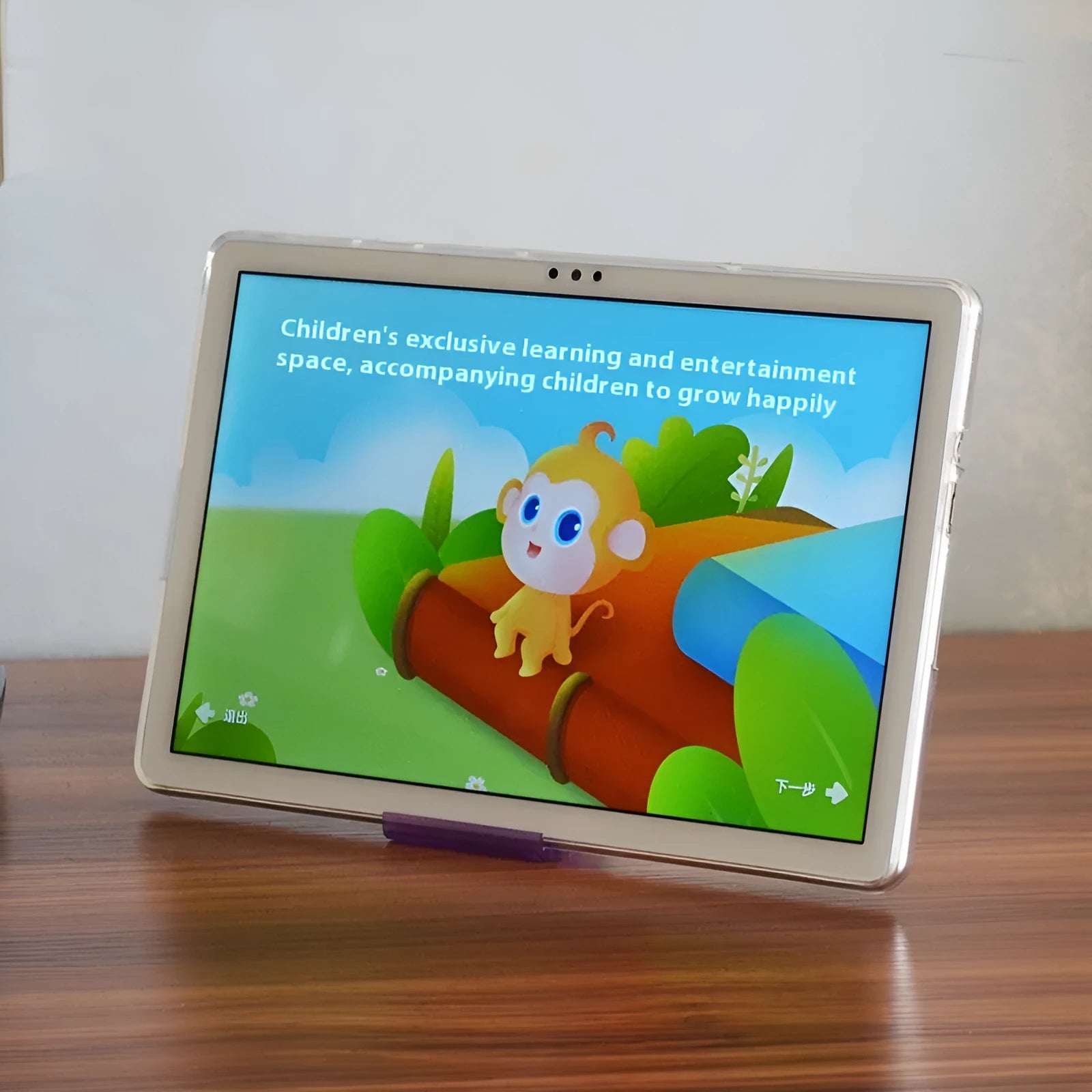 Clear ultra-thin silicone tablet protective case showing transparent white finish and flexible construction
