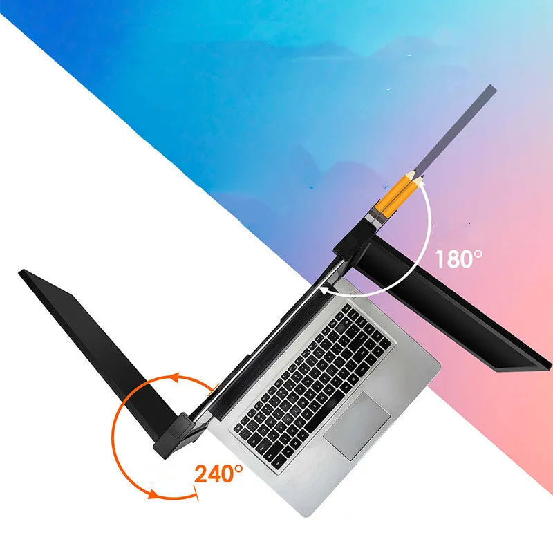 Black portable 12.2-inch IPS dual screen monitor with USB-C and HDMI ports