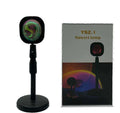 USB rechargeable rainbow projection lamp showing sunset red colour patterns for atmospheric lighting