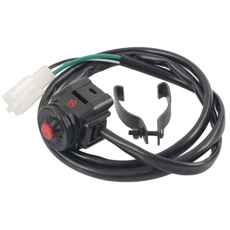 Red and yellow motorcycle four-wheel ATV ignition point button switch 60mm size