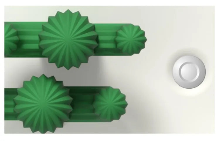 Transparent green cactus portable USB humidifier on a desktop with cable, 120x45x93mm