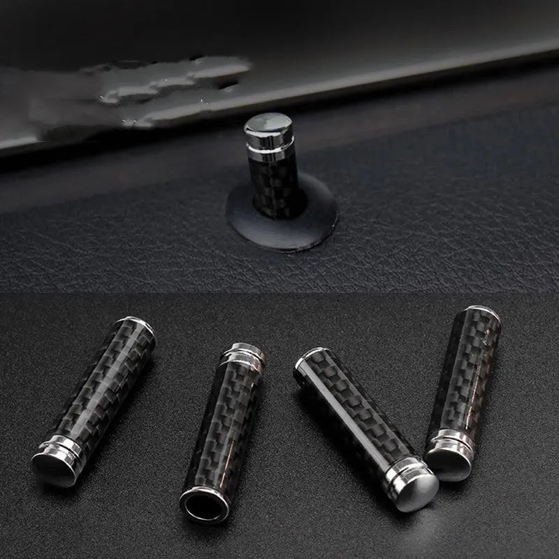 Carbon fibre door lift decorative cover set of 4 for vehicle interior styling upgrade