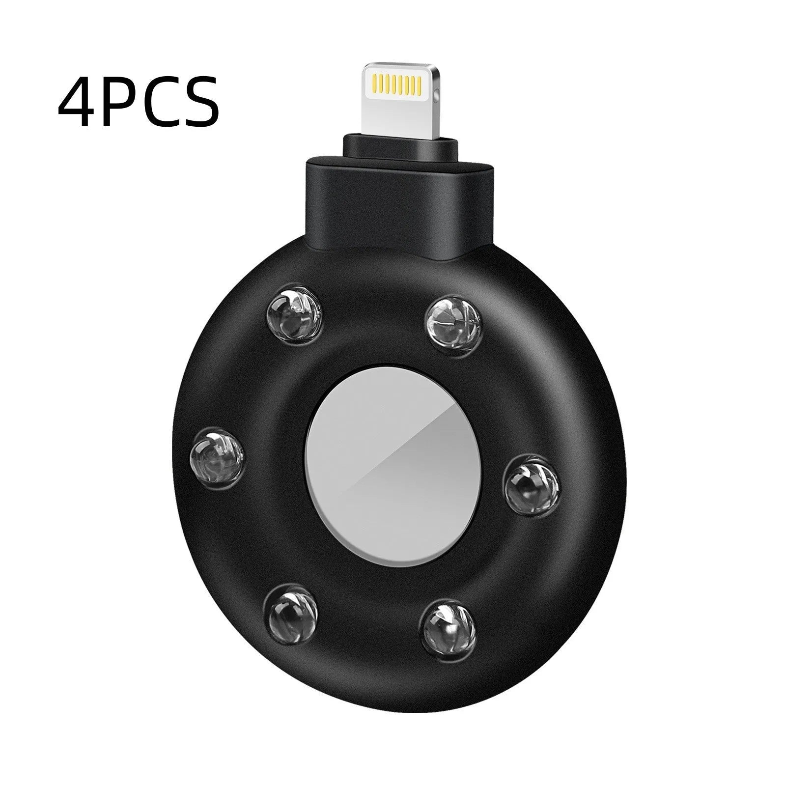 Anti-sneak camera detector wireless audio alarm in black plastic casing with Type-C port