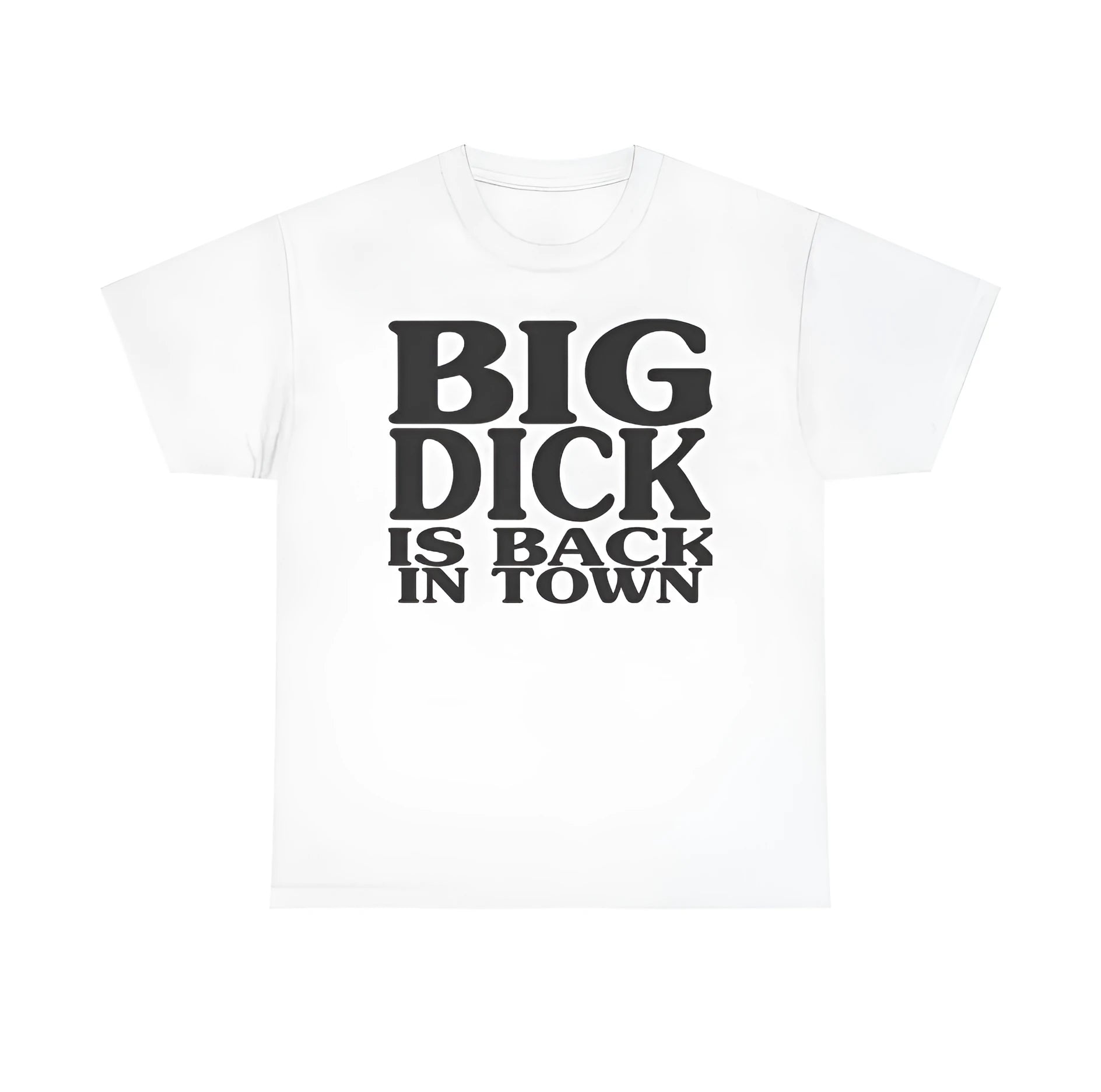 Men's white short sleeve round neck T-shirt with letter print, sizes S to 5XL