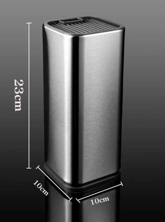 Stainless steel kitchen tool holder with detachable storage bucket for knives and cutlery organisation