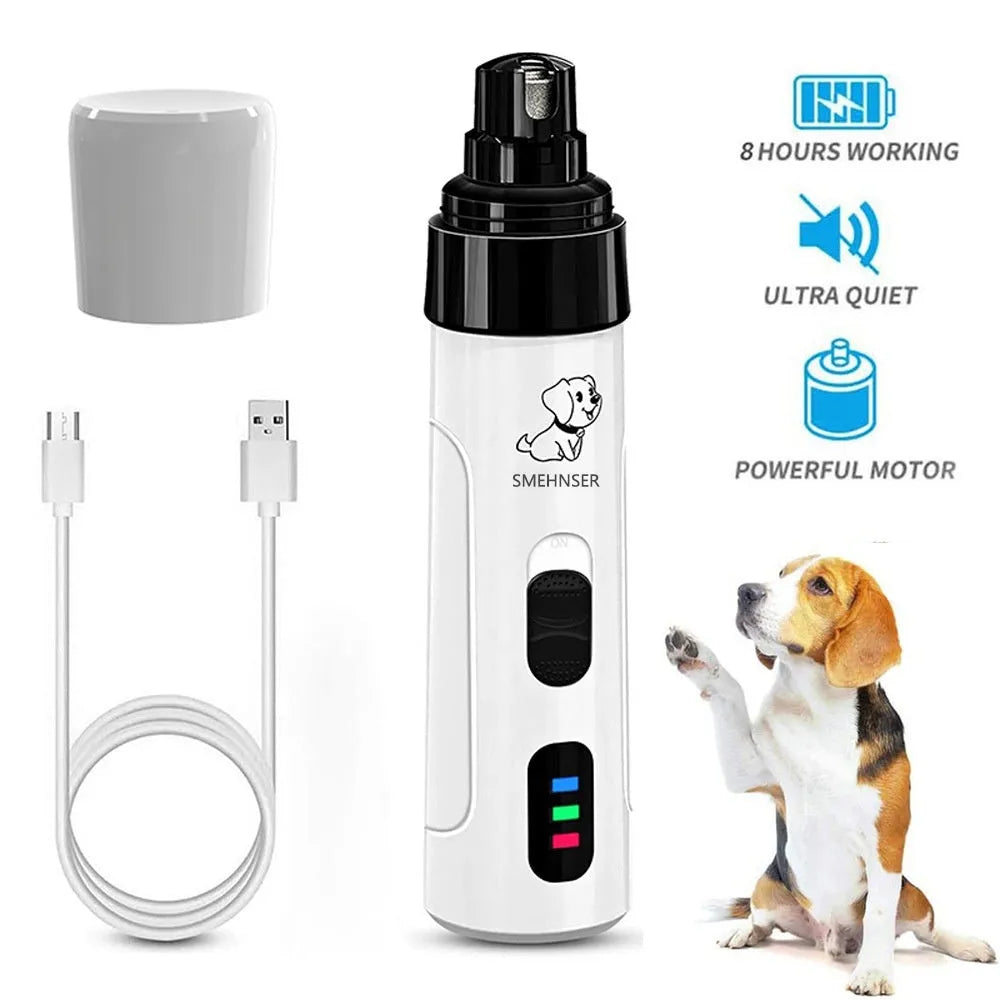 Automatic electric nail trimmer for dogs with LED display and dust collection system