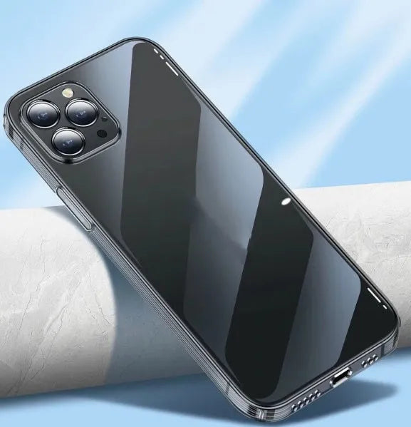 Custom acrylic couple iPhone case with silicone rubber protection for iPhone models