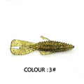 PVC soft bait fishing lure in assorted colours showing 8cm and 12cm size options for freshwater and sea fishing.