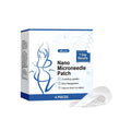 Four nano microneedle body shaping patches in a pack, featuring ingredients cinnamon oil, ginger, and mugwort.