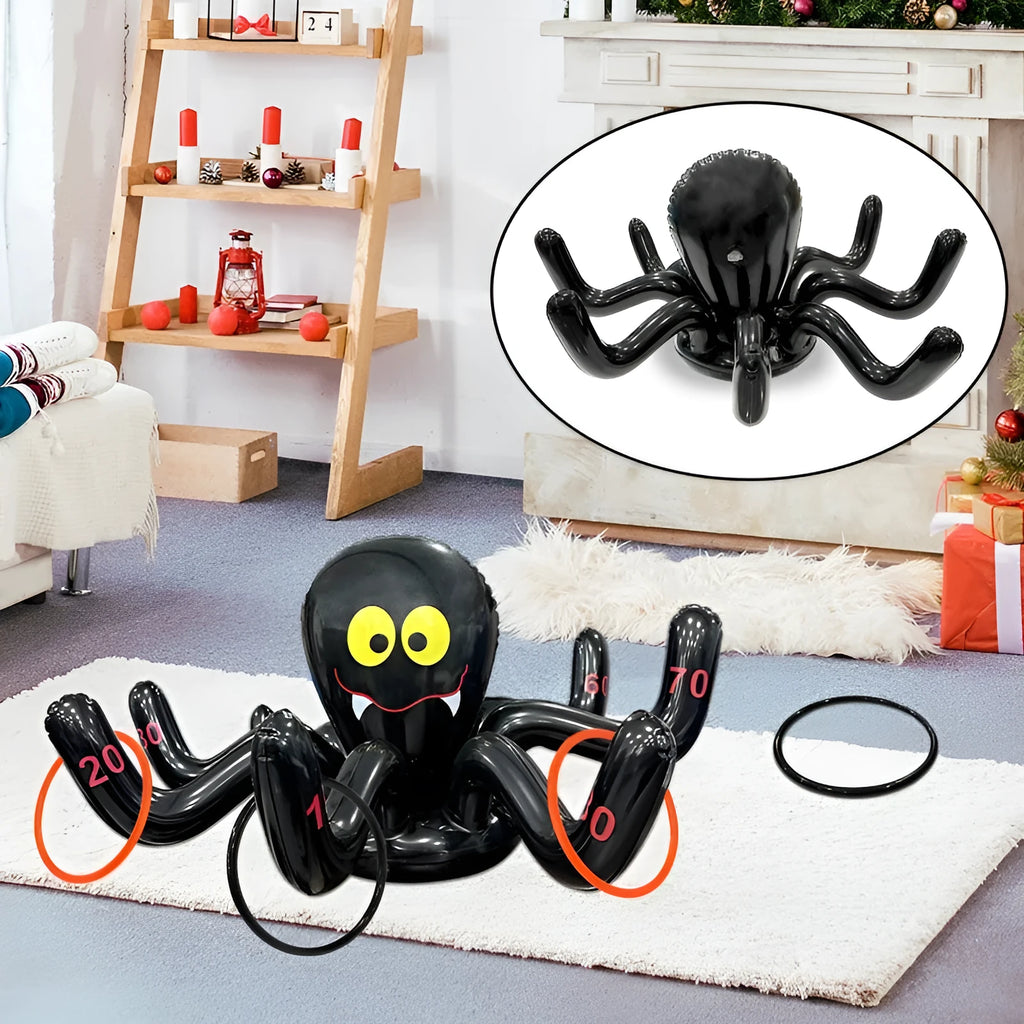 Ghost Festival inflatable octopus ferrule PVC throwing toy in assorted colours and styles.