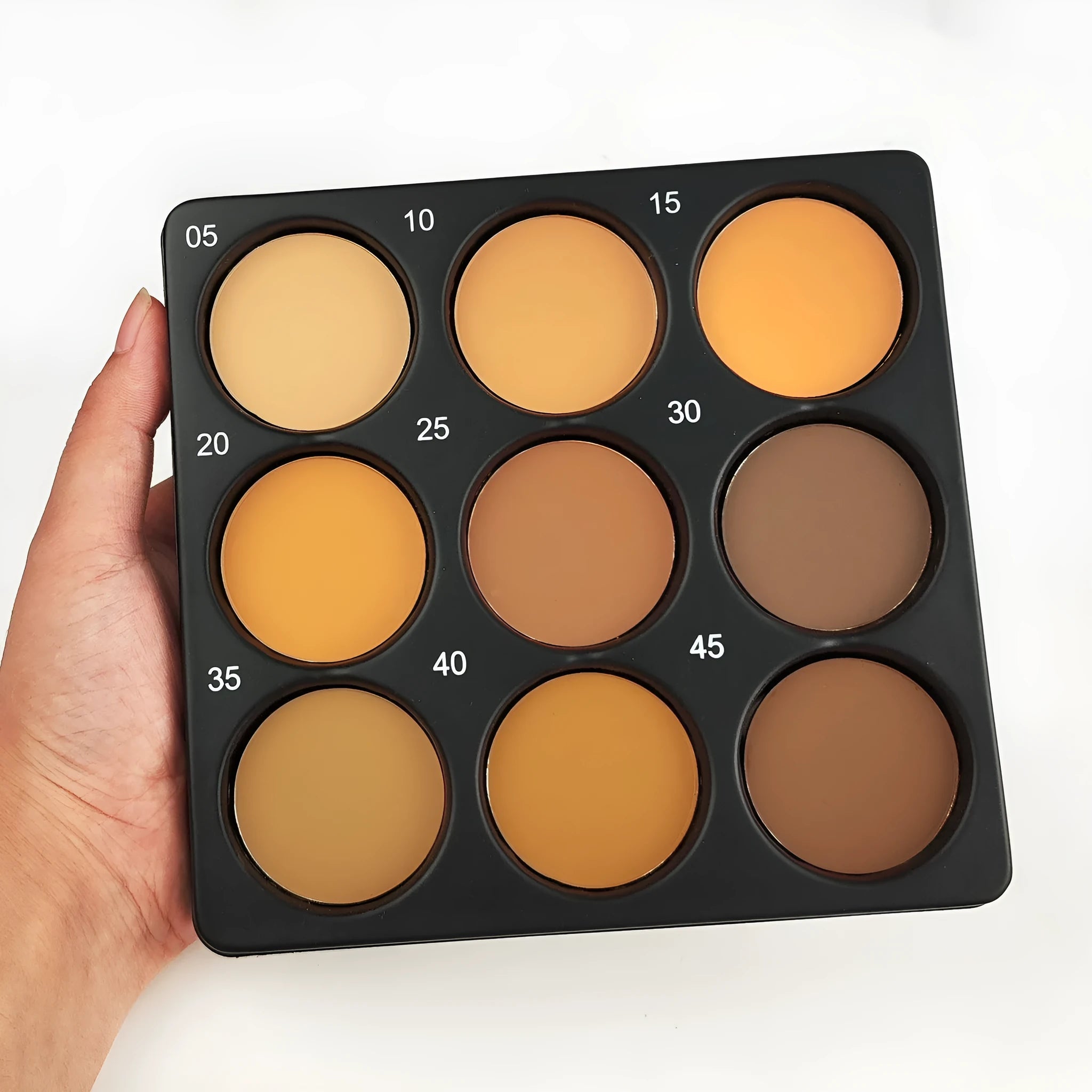 Dark matte makeup palette with nine waterproof eyeshadow colours for punk and fashion looks