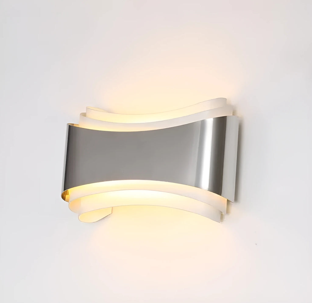 LED wall lamp with warm white light and PMMA lampshade mounted on wall