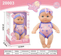 21.5cm tall simulation baby vinyl figurine doll in display box with six colour variant options