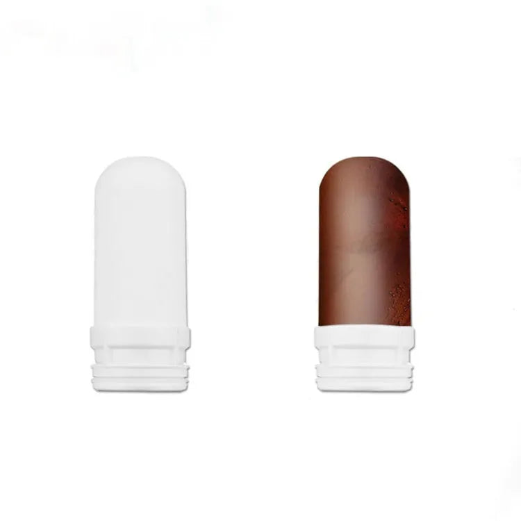 White diatom ceramic water filter element with 43x43x100mm dimensions for water purification systems