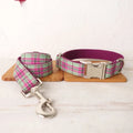 Mint green dog collar and matching leash made from tear-resistant polyester.