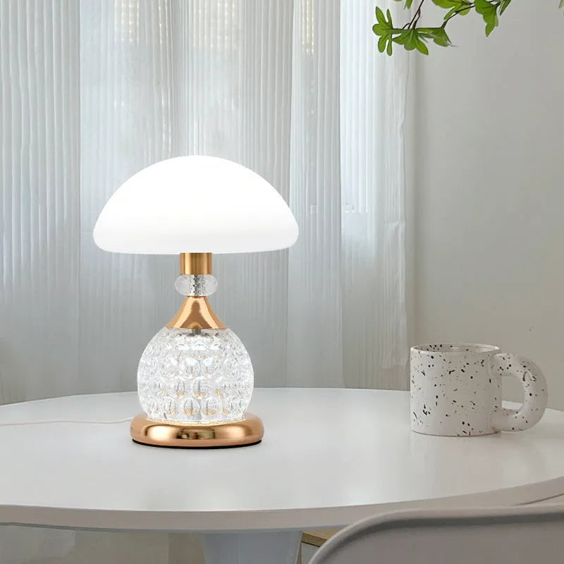 Light luxury mushroom fashion table lamp in multiple colours, 5V, bedroom use