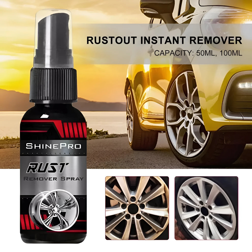Car Rust Removal Spray 30ml bottle with nozzle, for automotive spot rust treatment on metal surfaces