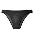 Ultra-thin ice silk seamless briefs in six colours on size chart background