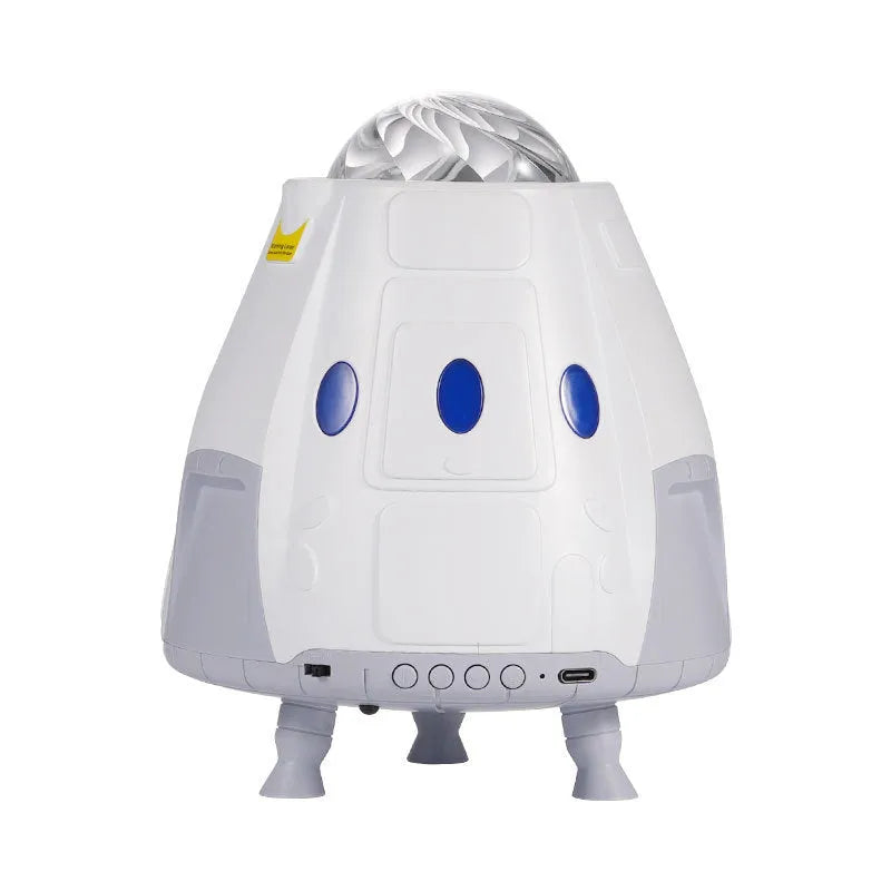 Space capsule Galaxy atmosphere projection lamp in white or gray with USB power and remote control