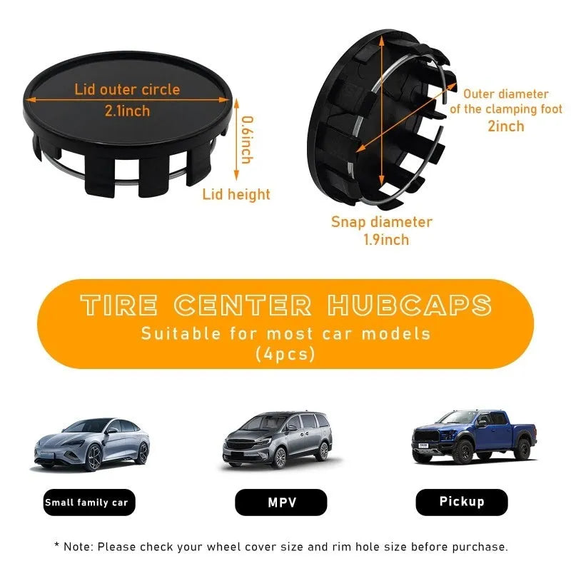 Black and silver plastic 54mm wheel cap for Japanese vehicle centre hubs