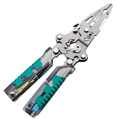 8.8 inch pointed electricians' pliers wire stripper with rust prevention features