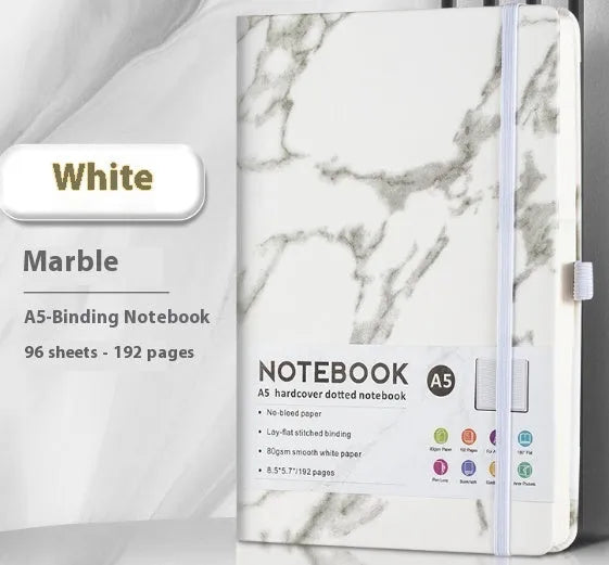 A5 office diary with hand skin feeling PU leather strap cover and lined inner pages