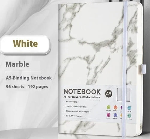 A5 office diary with hand skin feeling PU leather strap cover and lined inner pages