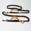 Polyester pet traction rope running belt with retractable leash in fluorescent green