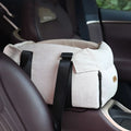 Beige white dual-use pet car nest and carrier for small pets up to 10 kg.