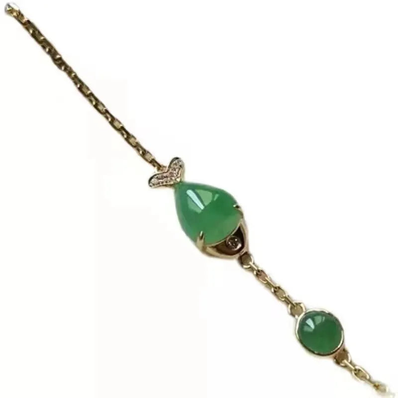 Women's copper electroplated yellow gold retro bracelet fashion jewellery