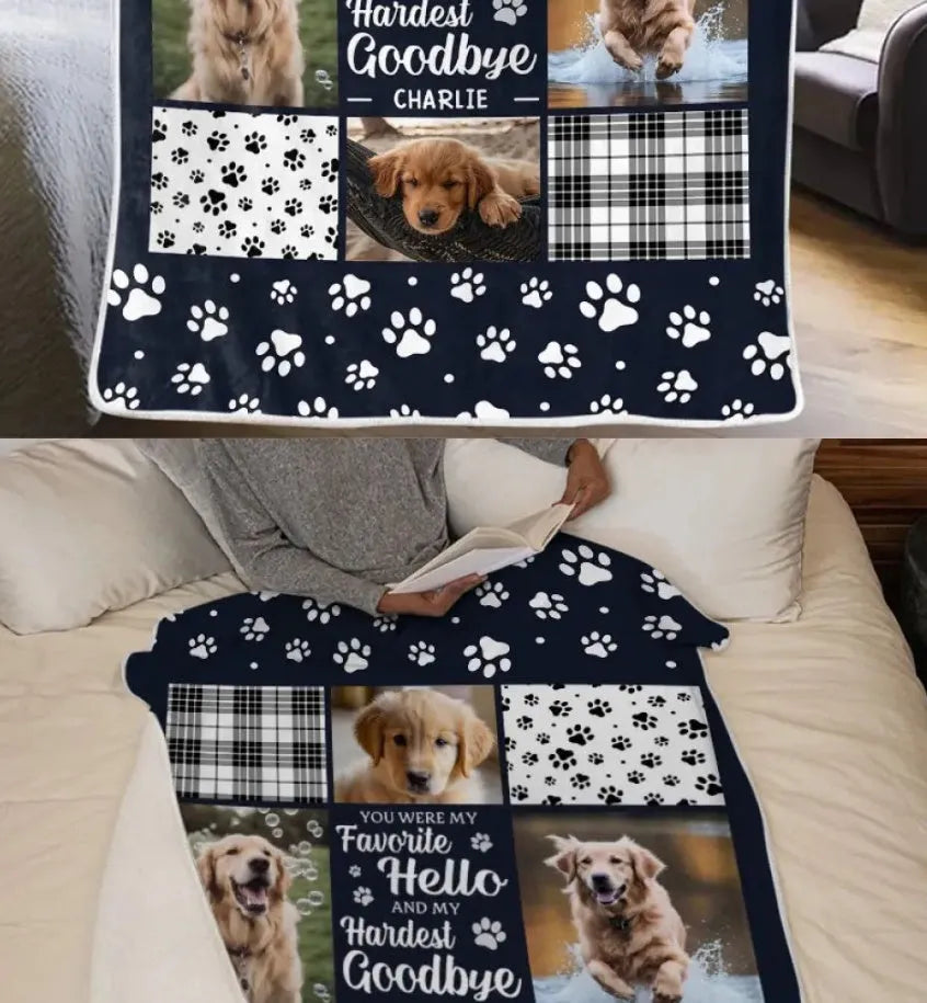 White soft flannel pet dog blanket showing polyester fabric texture and American style design