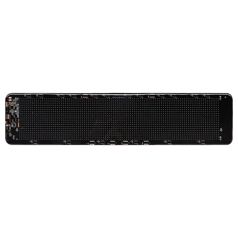 LED smart bumper sticker with 110mm by 492mm display showing custom message on vehicle