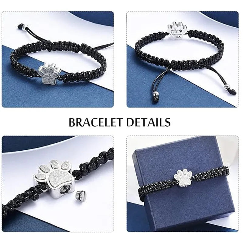 Titanium steel open memorial pet ashes bracelet in silver, geometric pattern with lightning and universe design