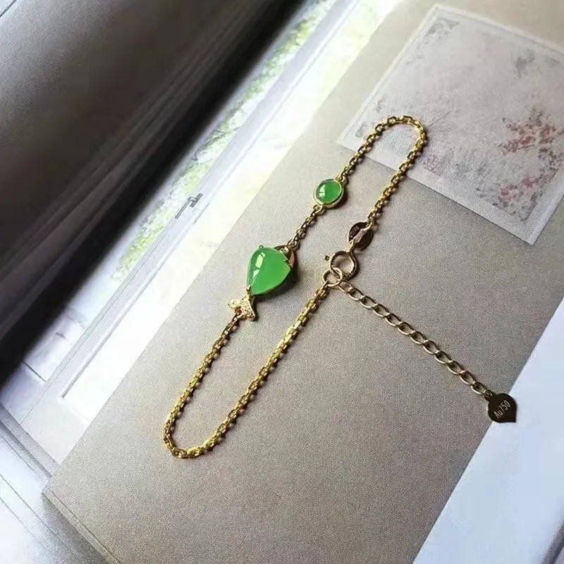 Women's copper electroplated yellow gold retro bracelet fashion jewellery