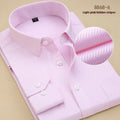 Men's black long sleeve cotton shirt in business slim fit style on a hanger