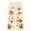 Wild Trend Avant-garde Polyester Trousers in apricot, size S to 5XL, loose fit, front view