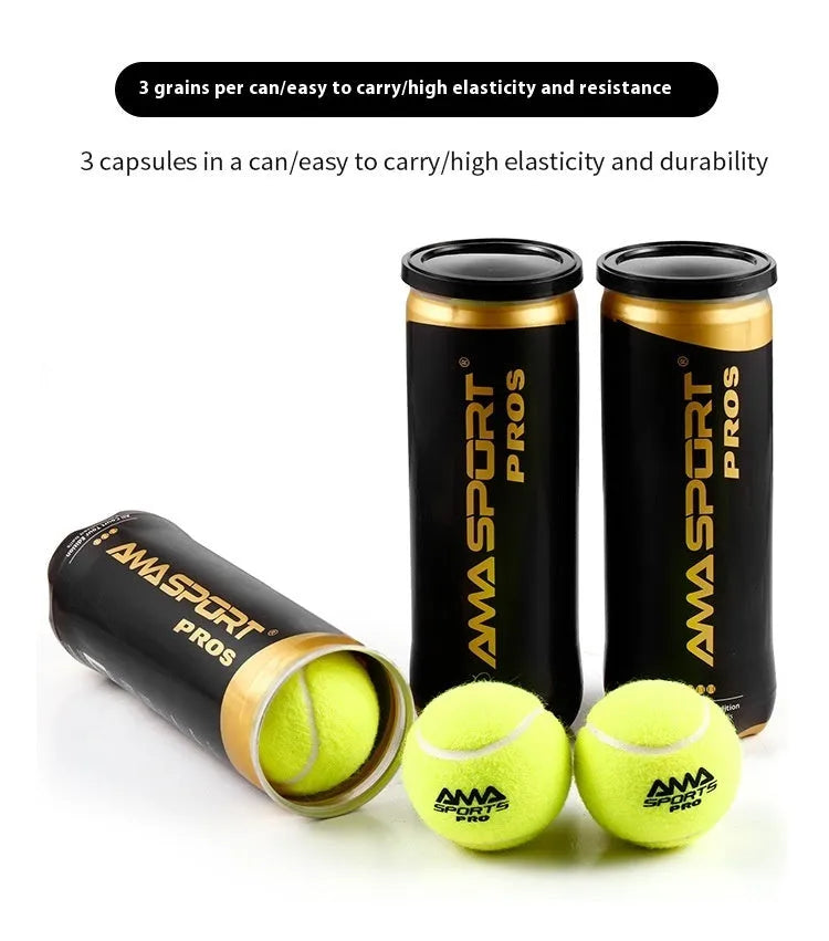 Three cage plate training tennis balls showing high elasticity construction in Cricket-PRO colour options