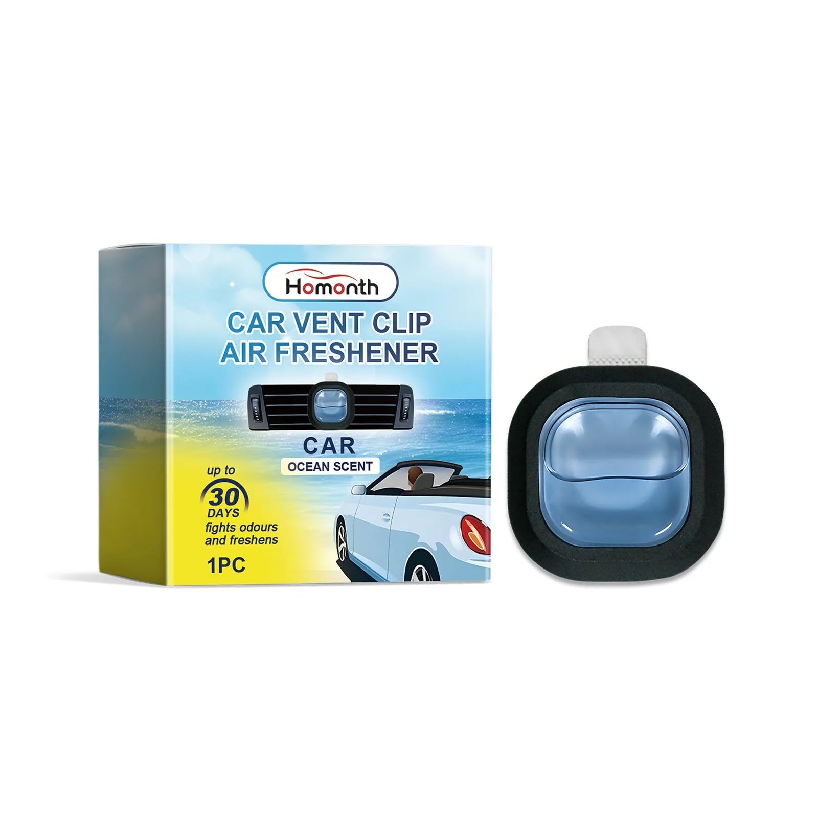 Car air vent clip freshener with long-lasting fragrance and lightweight 20g design