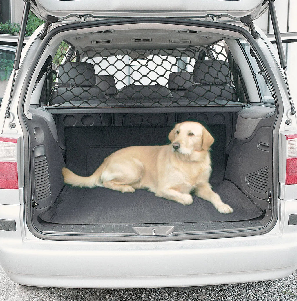 Black mesh dog protective car barrier net 120cm by 70cm for hatchback trunk isolation