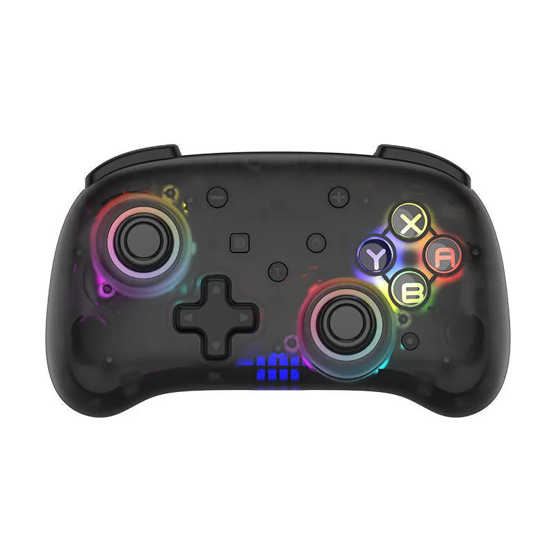 Six-axis Bluetooth handle for Switch and PC in black or white with dual motors and 600 mAh battery