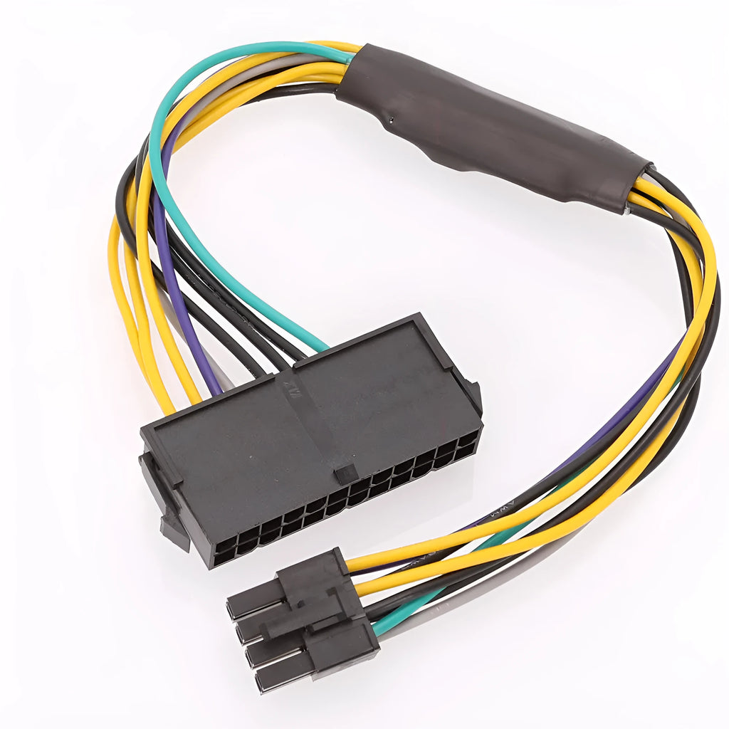 Black ATX 24-pin to 8-pin power adapter cable for DELL Optiplex motherboards